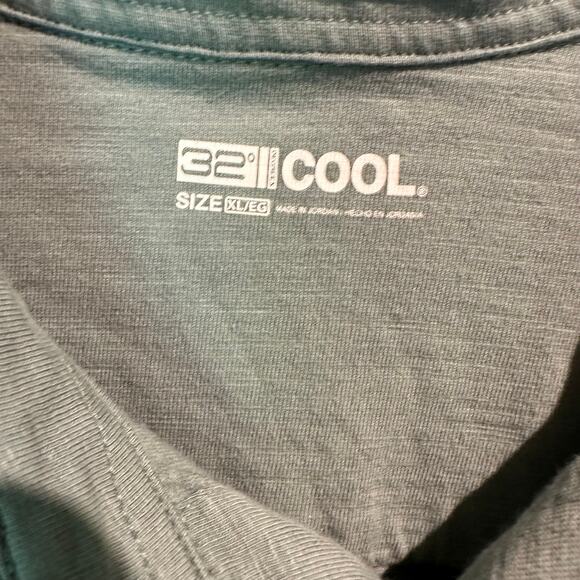 32 degree cool size XL button down knit shirt sage green comfy casual - Picture 3 of 7